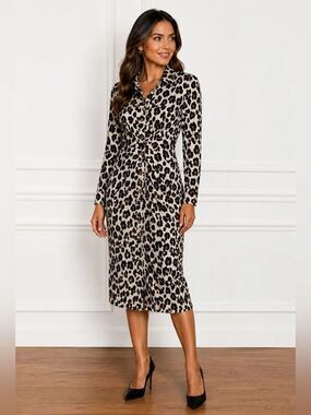 Kate Spade New York Leopard Print Shirt Dress